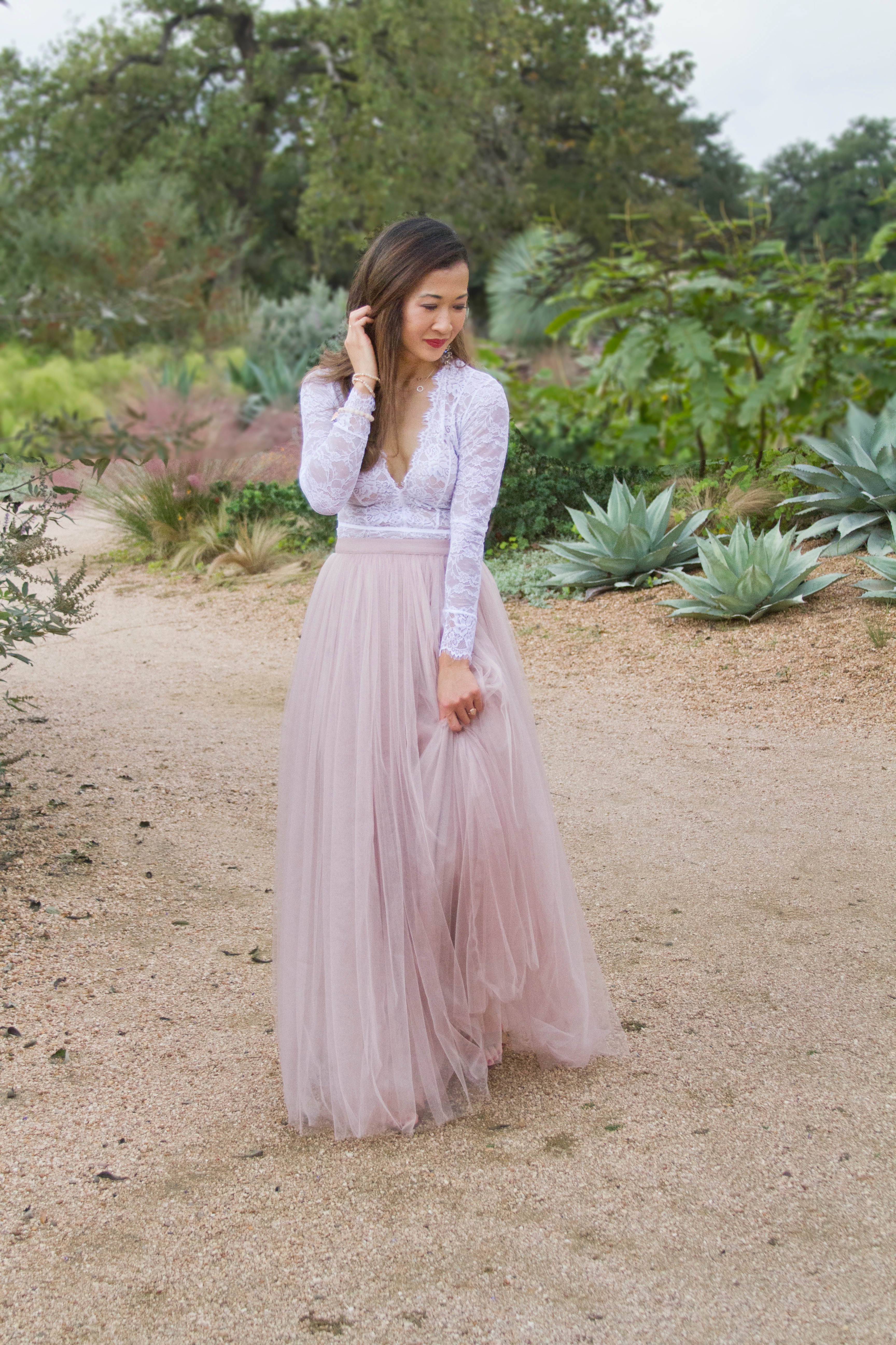 pink tulle pants